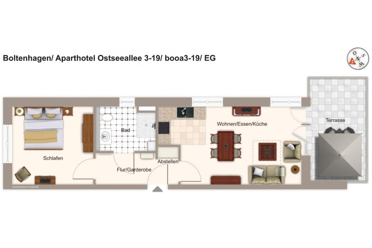 Aparthotel Ostseeallee Aparthotel Ostseeallee 3-19 Boltenhagen  Dış mekan fotoğraf